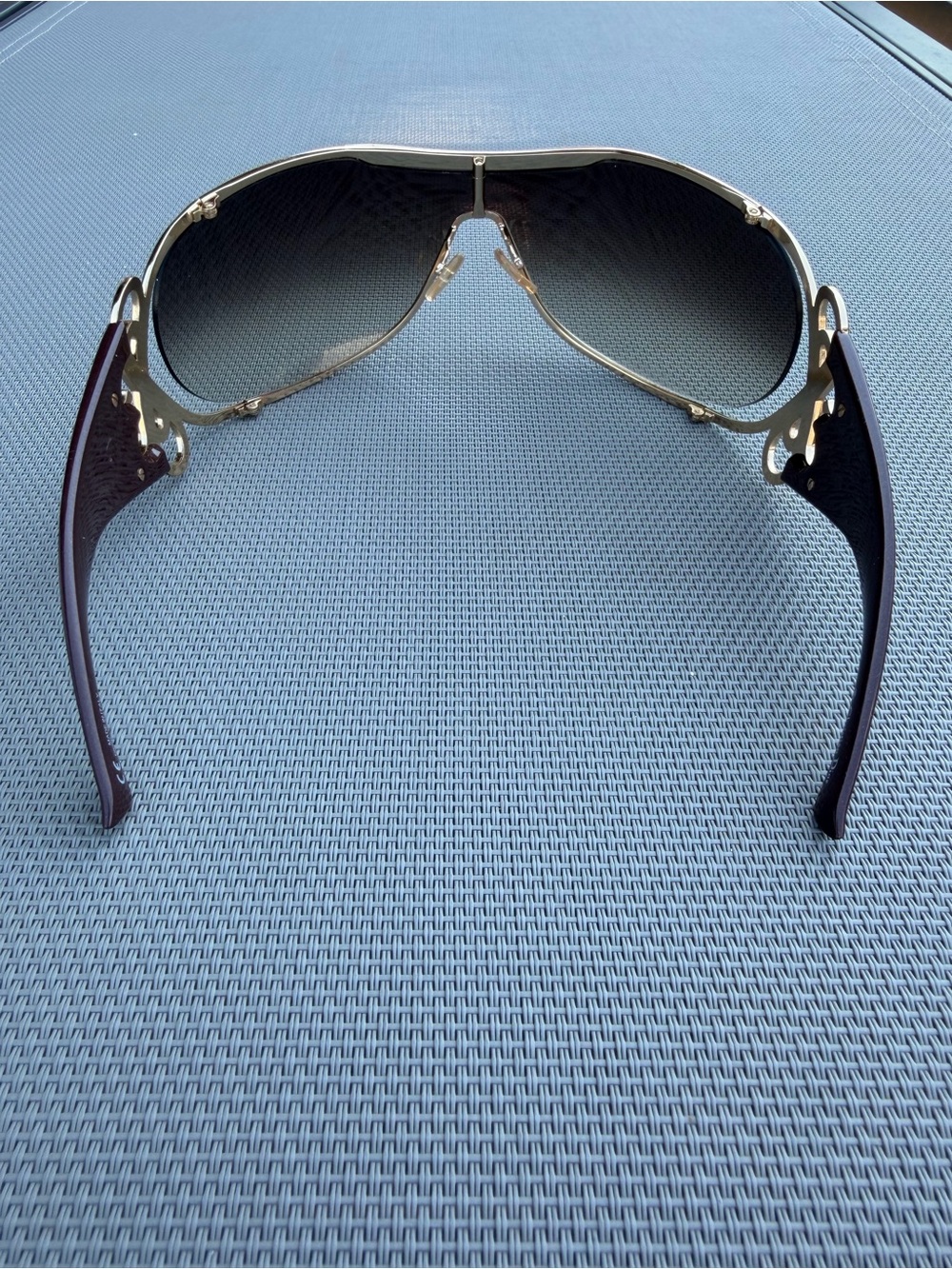 RARE 2004 Christian Dior DIORI QEPZV Y2K Shield Sunglasses + Case - Picture 3 of 5